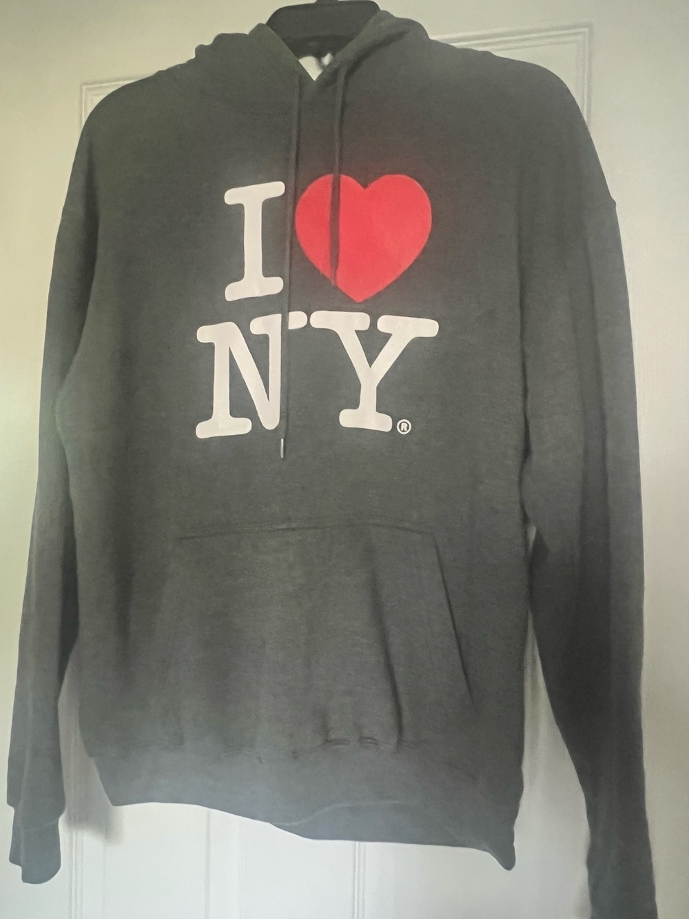 I Love NY Graphic Hoodie - Black with Red Heart